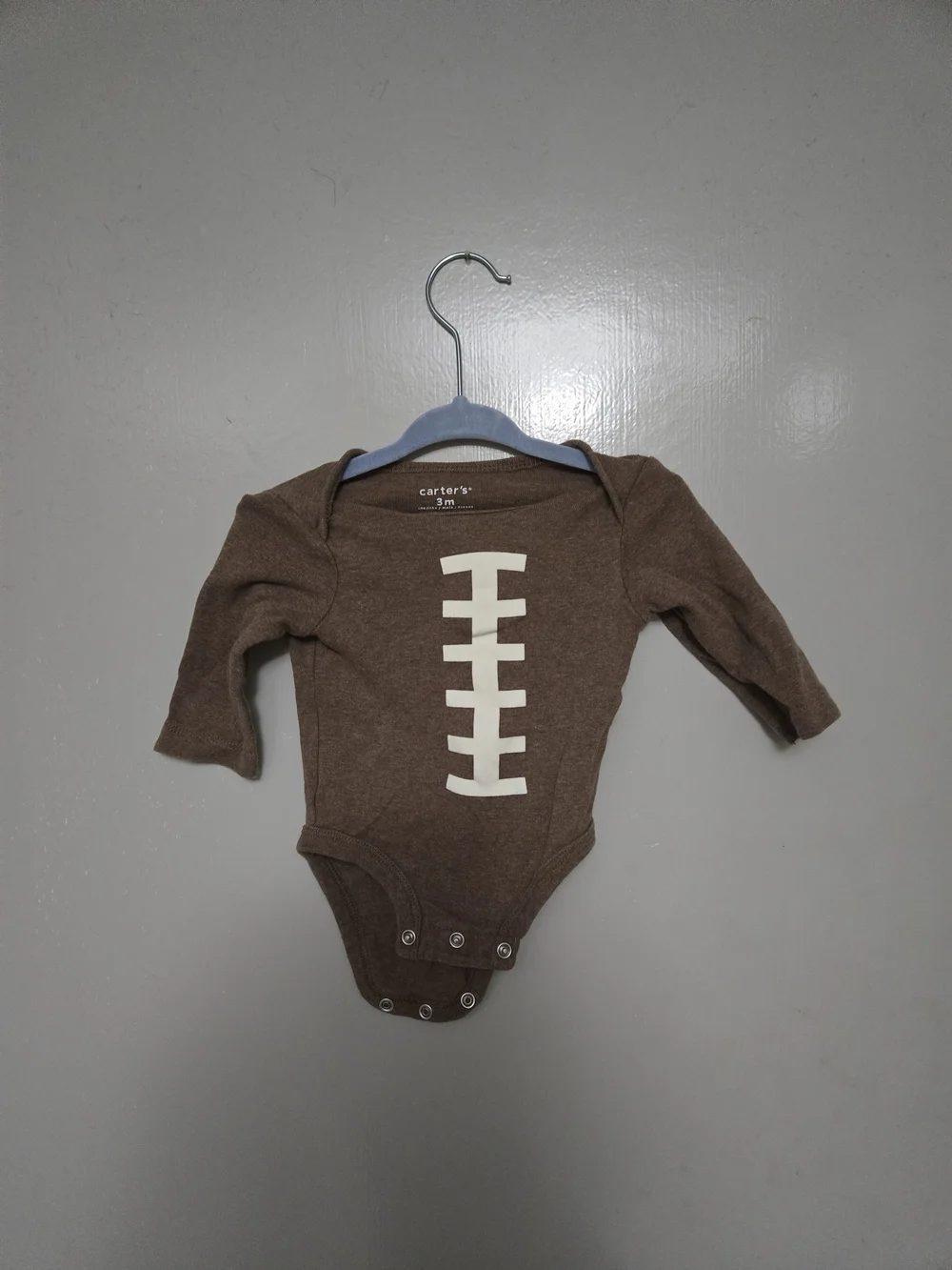 carter's Brown Football Graphic Baby One-Piece